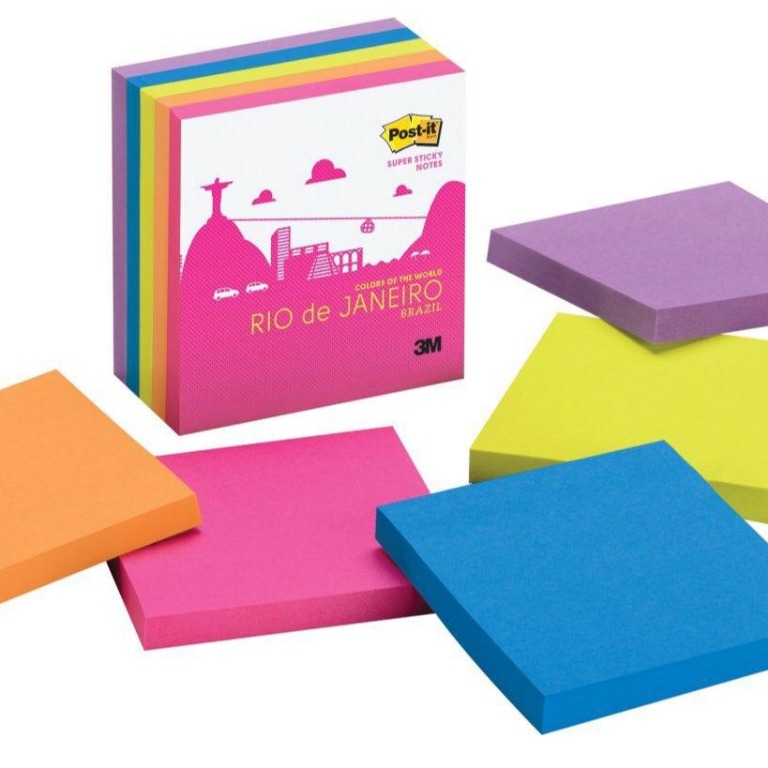 3M Post-it Super Sticky Notes 3" x 3" Limited Edition Rare Rio De ...