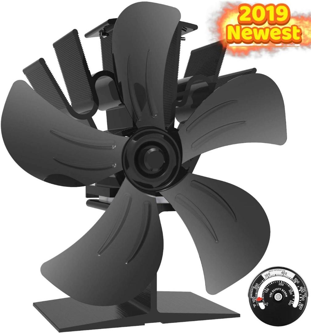 5 Blade Heat Powered Wood Stove Fan With Temperature Gauge Increases 40 More Warm Air Than 4 Blade Fan Quiet Fireplace Eco Friendly A Electronics Others On Carousell