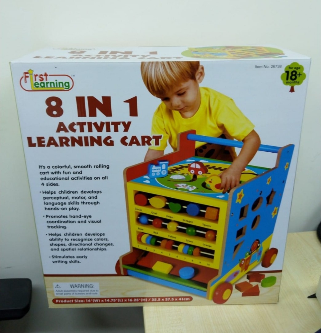 8 in 1 activity learning cart