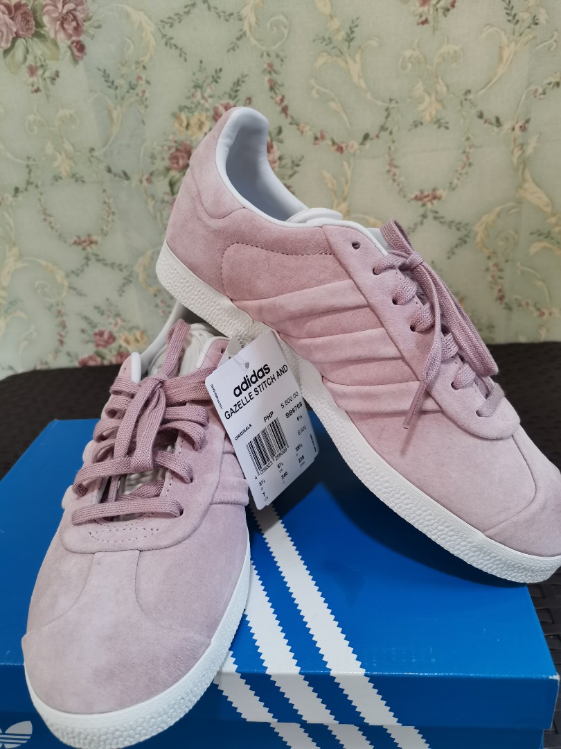 adidas gazelle stitch and turn pink