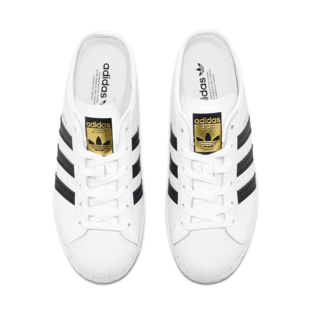 免運）ADIDAS originals SUPERSTAR MULE 經典黑白懶人鞋男女FX0527, 她的時尚, 鞋, 運動鞋在旋轉拍賣