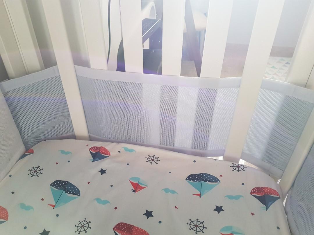 Air Wrap Mesh cot bumper, Babies & Kids, Baby Nursery & Kids Furniture