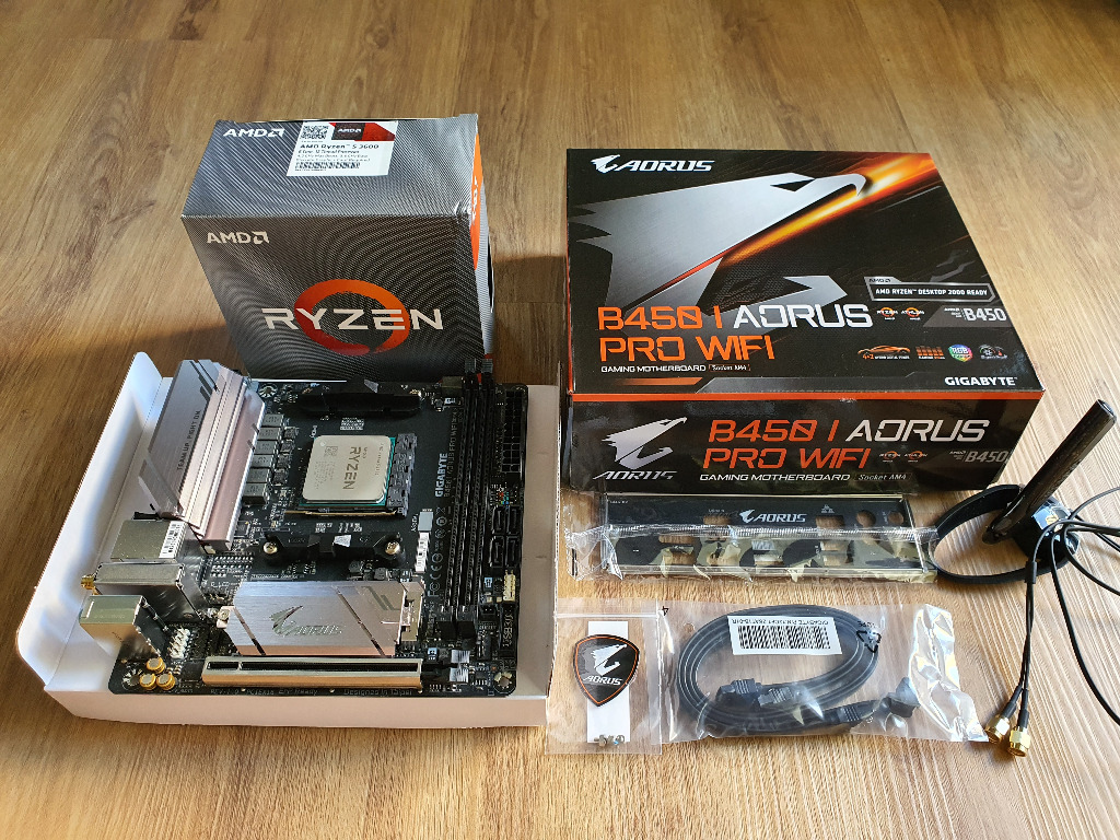 AMD Ryzen 5 3600 + Gigabyte B450I Aorus Pro WiFi Mini ITX
