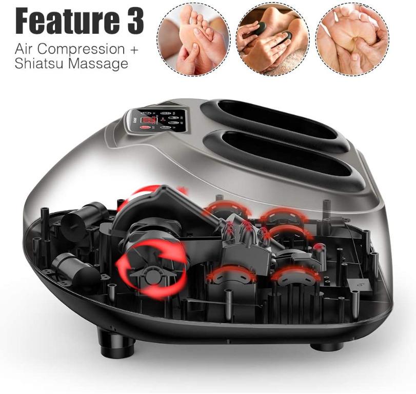 Arealer Foot Massager Machine with Heat, Shiatsu Foot Massagers with