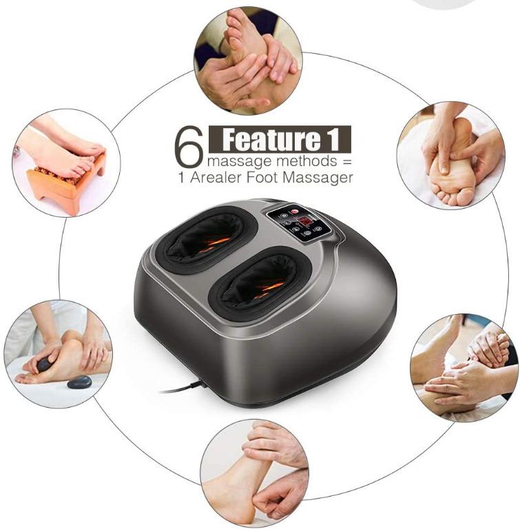 Arealer Foot Massager Machine with Heat, Shiatsu Foot Massagers with