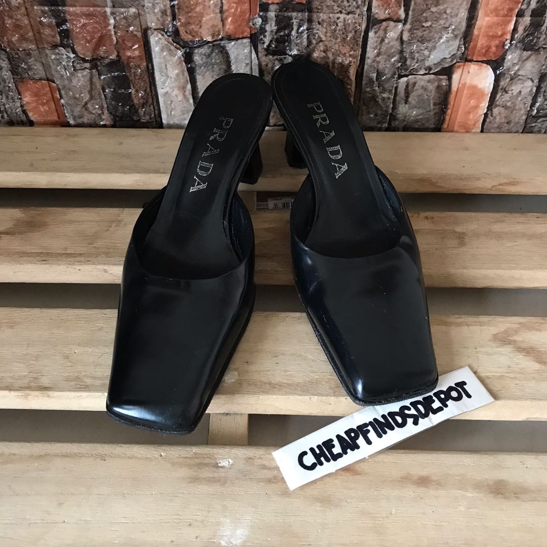 Vintage prada mules hotsell