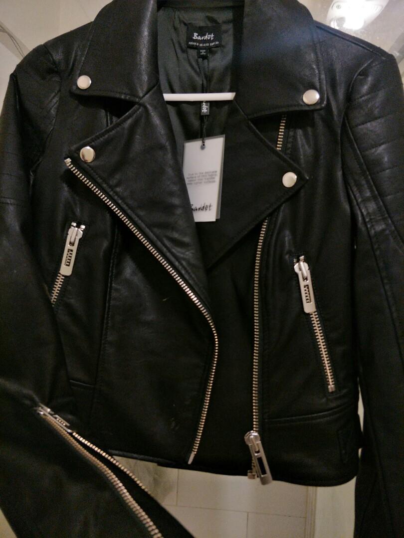 bardot leather jacket