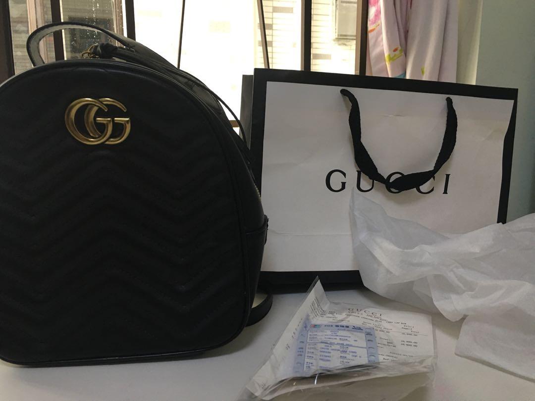 gg marmont quilted leather backpack