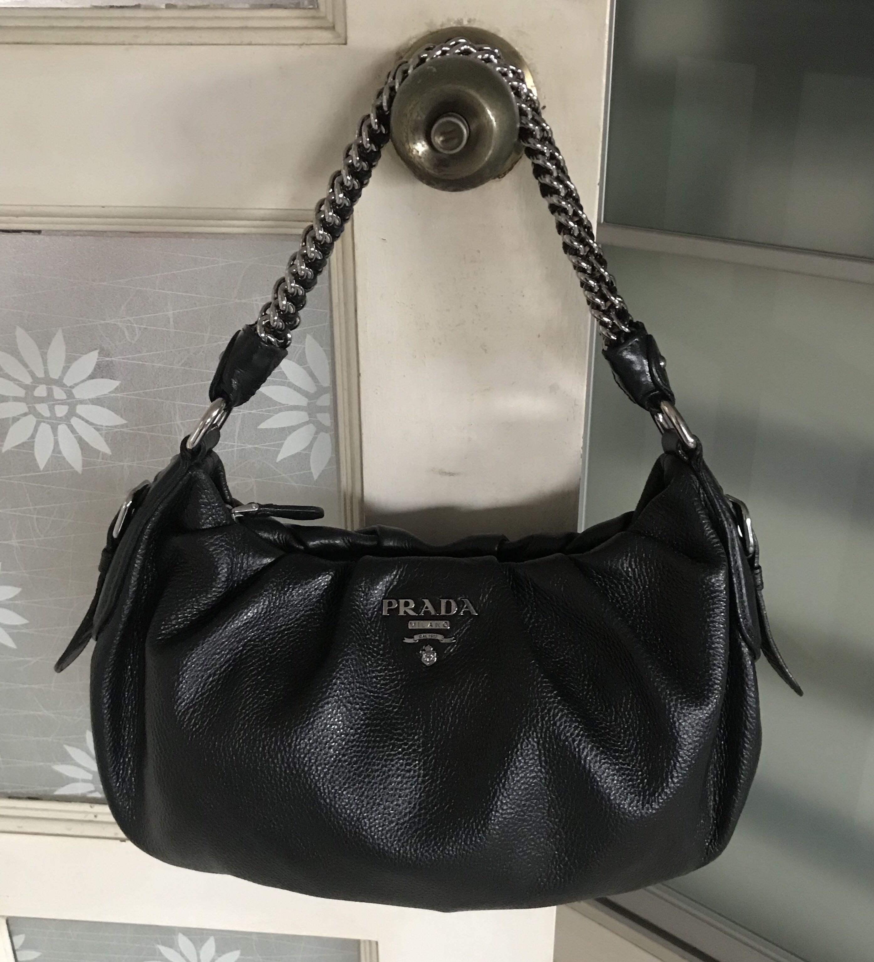 black prada hobo bag