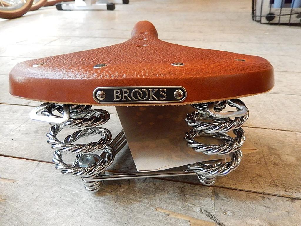 Brooks Saddles B33 Bicycle Saddle with Clamp (Chrome Rails, Honey