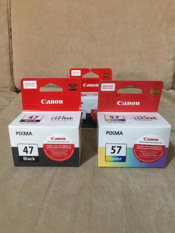 Canon Pg 47 Black And Cl 57 Color Ink Cartridge Electronics Printers Scanners On Carousell