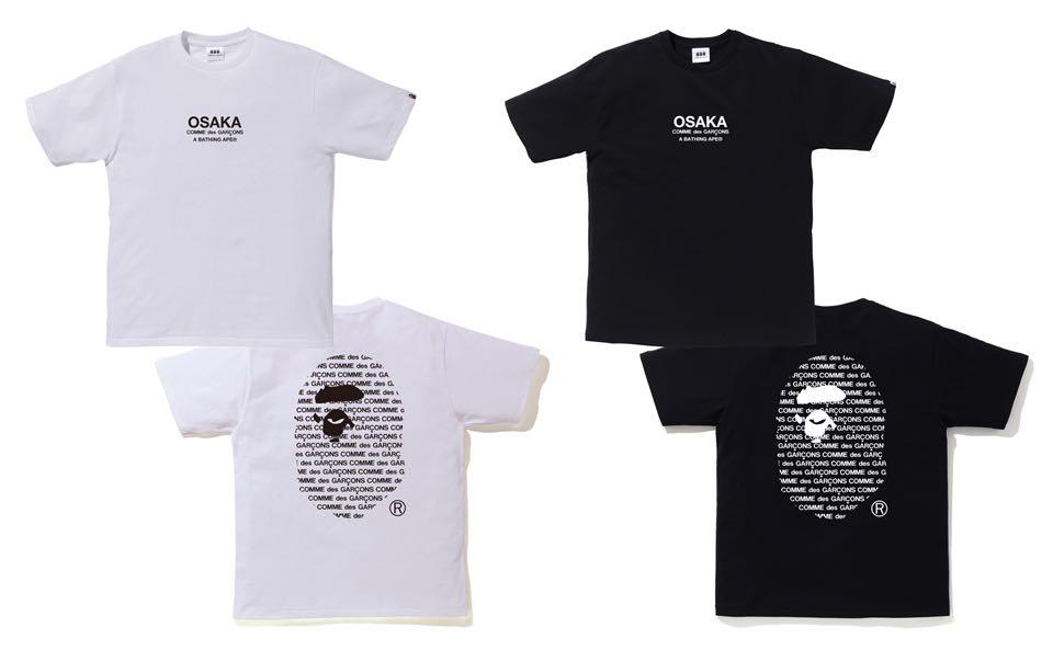 BAPE bathing ape x CDG comme des garcons 大阪限定tee 短袖, 男裝