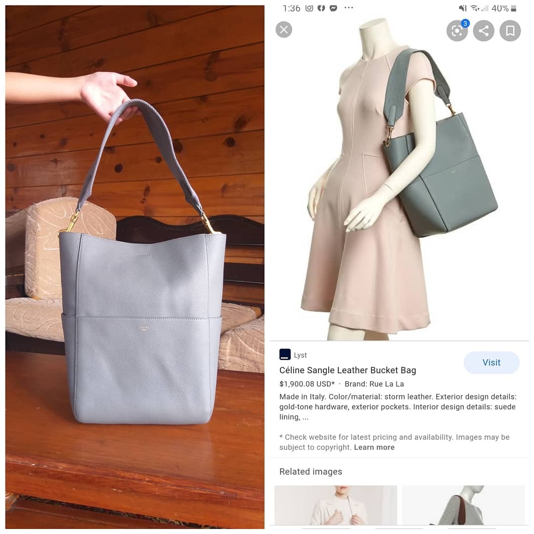 Celine Sangle Bucket Bag, Luxury, Bags 