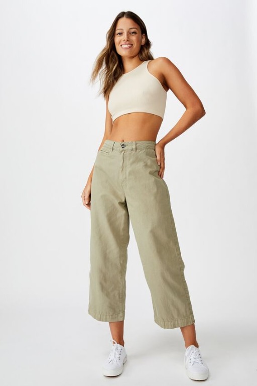Cotton On Taylor Pants (army green