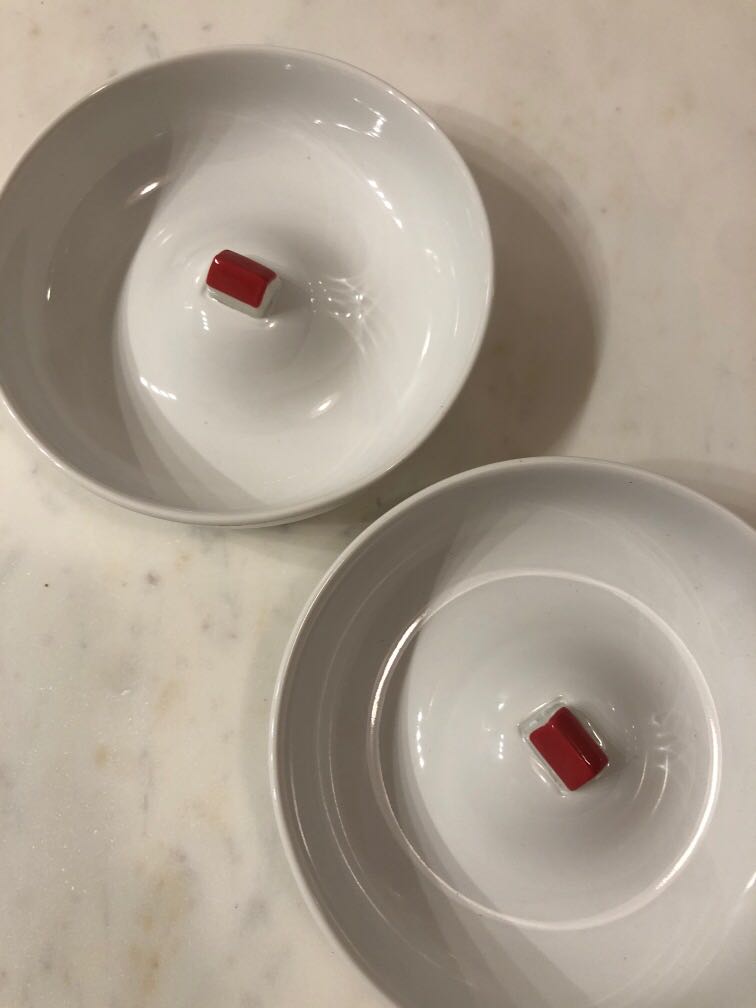 Cute appetizer/snack bowls with little red house