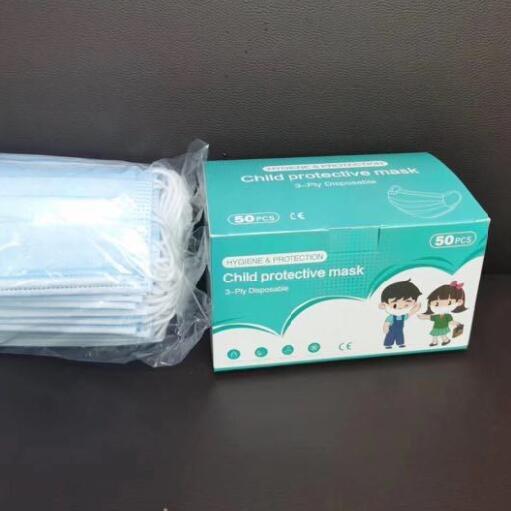FDA CE Certified Kids Surgical Mask Child Protective Face Mask 50pcs