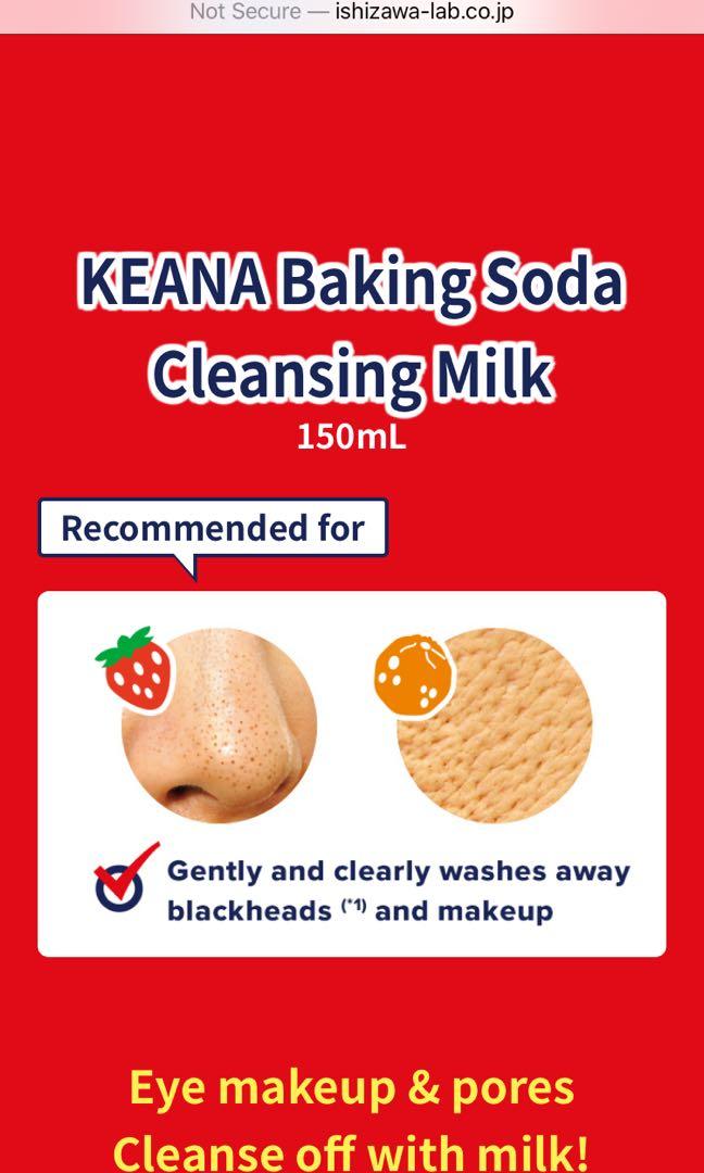 Goodbye Keana Baking Soda Cleansing Milk Kesehatan Kecantikan Kulit Sabun Tubuh Di Carousell