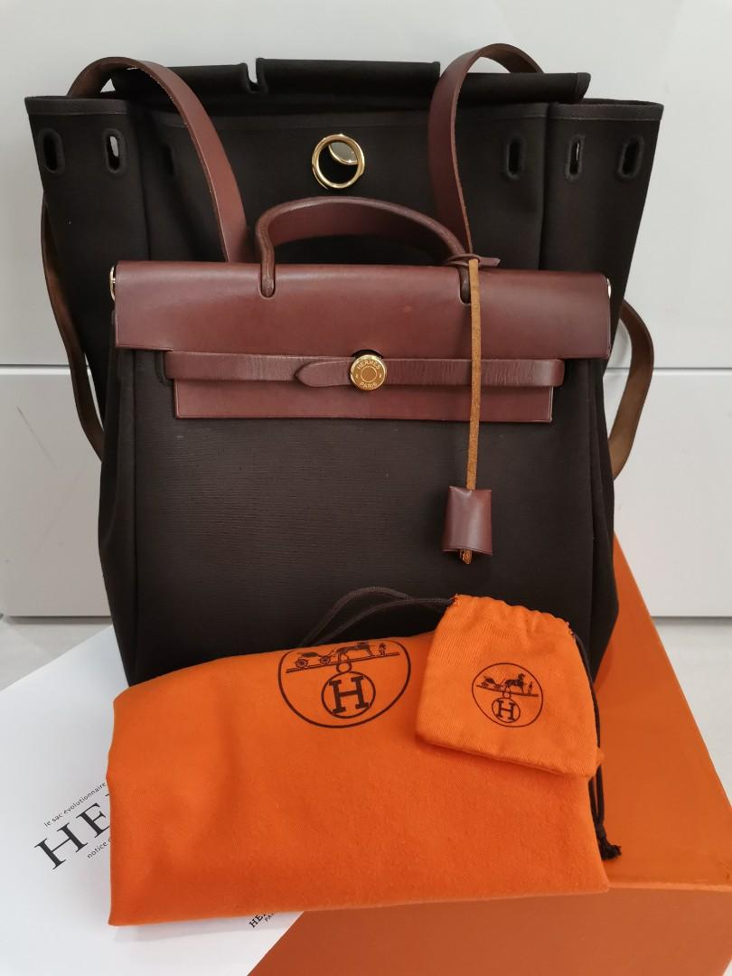 Hermes Herbag 31 chai, Luxury, Bags & Wallets on Carousell