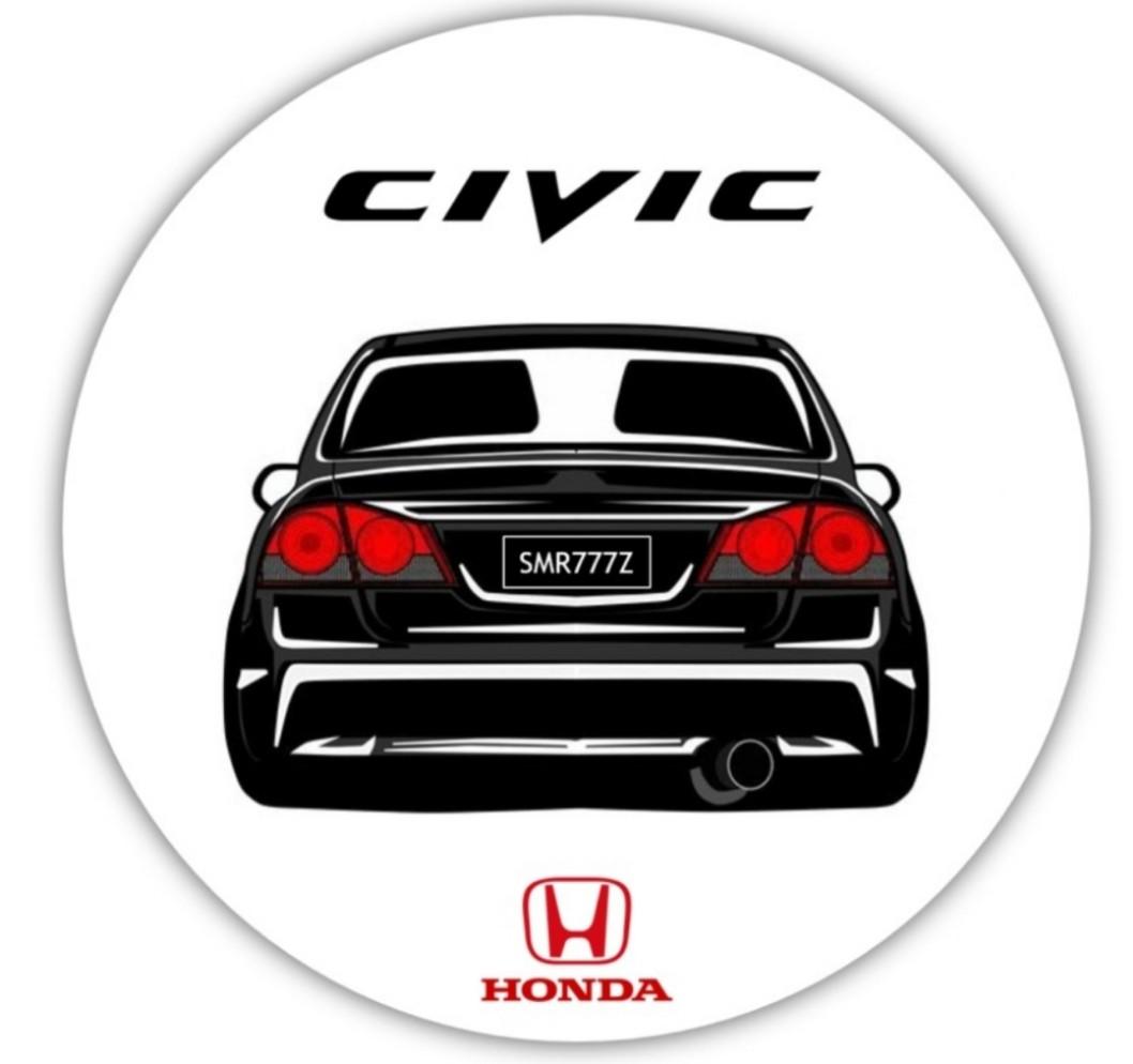 Honda Civic Custom Plate Car Decal, Car Accessories, Accessories on ...