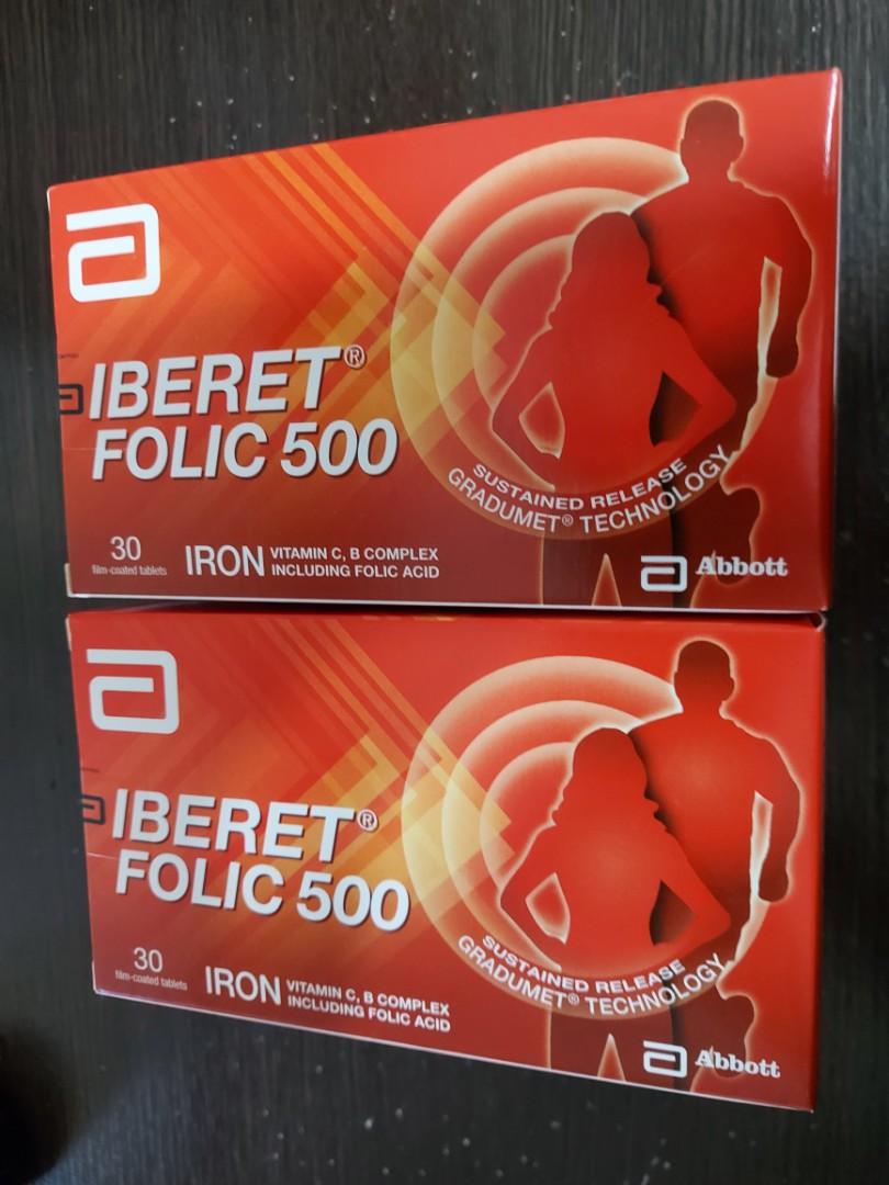 Iberet Folic 500 Health Nutrition Health Supplements Health Food Drinks Tonics On Carousell