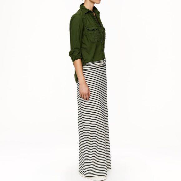 striped jersey maxi skirt