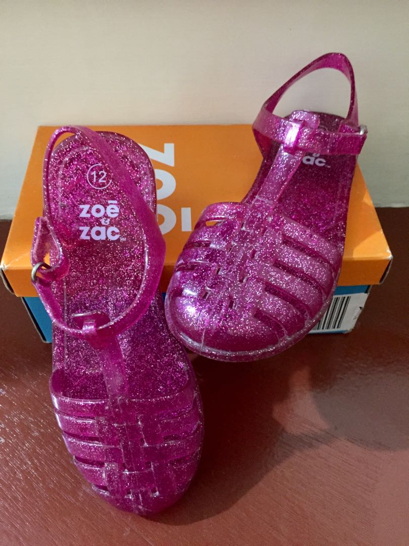 purple jelly shoes