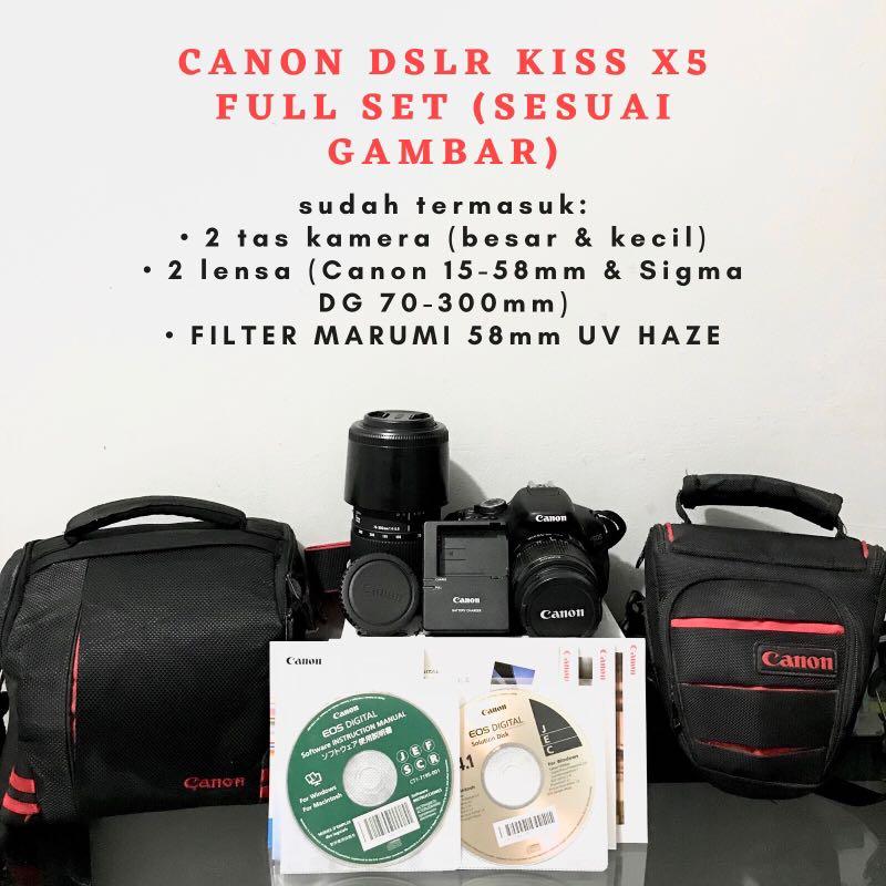 kamera dslr kiss x5 600d sesuai gambar siap pakai