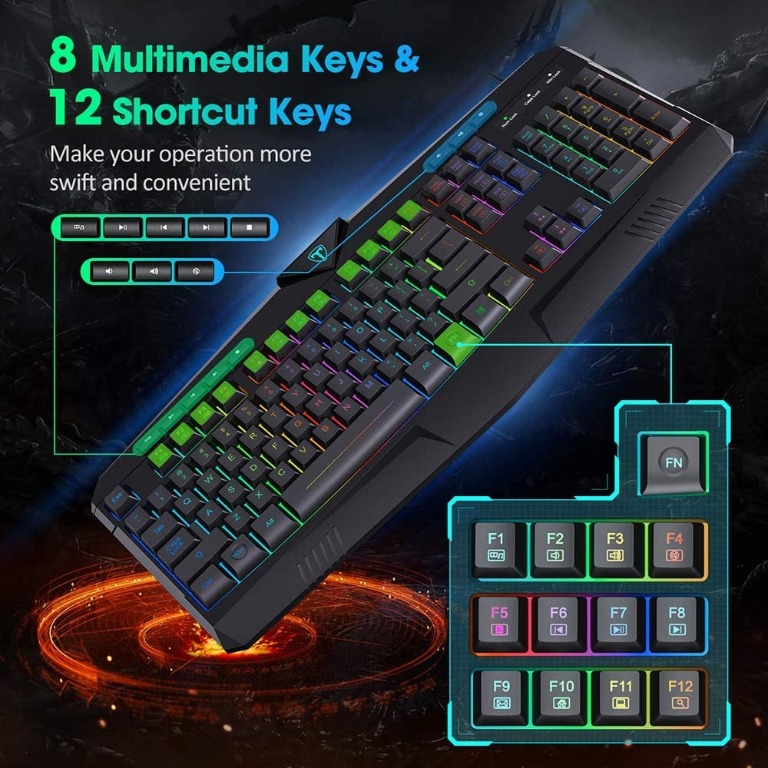 Keyboards Victsing Pc232 Gaming Keyboard 112 Keys Mechanical Wired Rgb Control Anti Skin Light English Keyboard For Laptop Electronics Others On Carousell