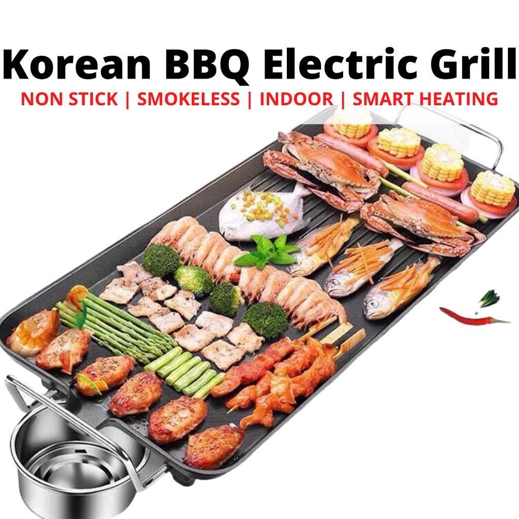 Korean Bbq Electric Grill Barbecue Indoor Smokeless Bbq Home Appliances Kitchenware On Carousell