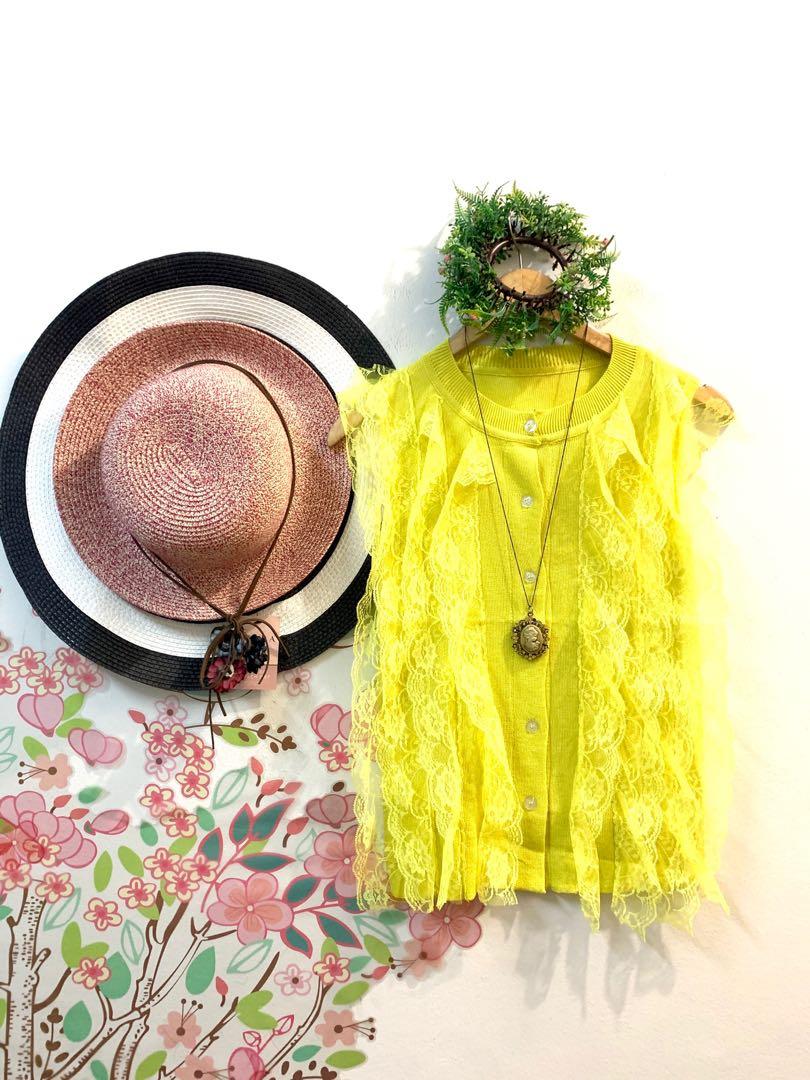 lemon yellow blouse