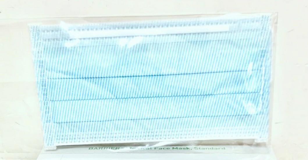 日本Level 2口罩，Barrier Medical face mask Ref 4228, 藍白斜紋，1盒, 美容＆化妝品, 健康及美容