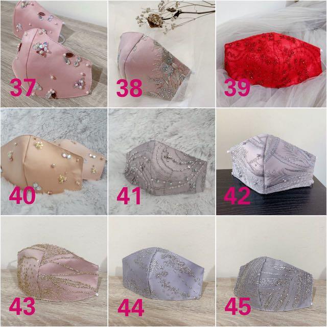 Masker Fashion Premium Mutiara Swarovski Fesyen Wanita Aksesoris Di Carousell