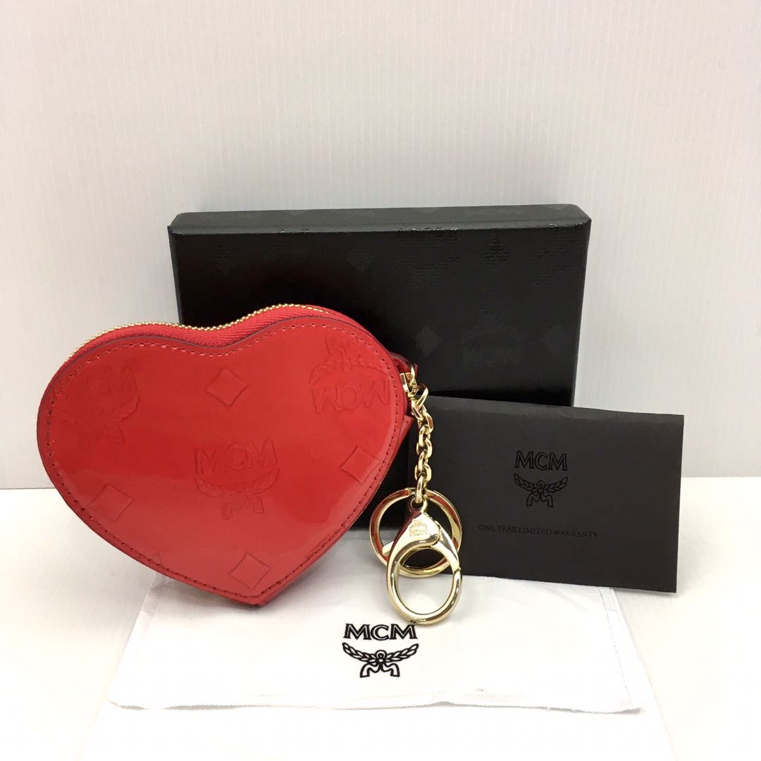 Mcm heart coin pouch store