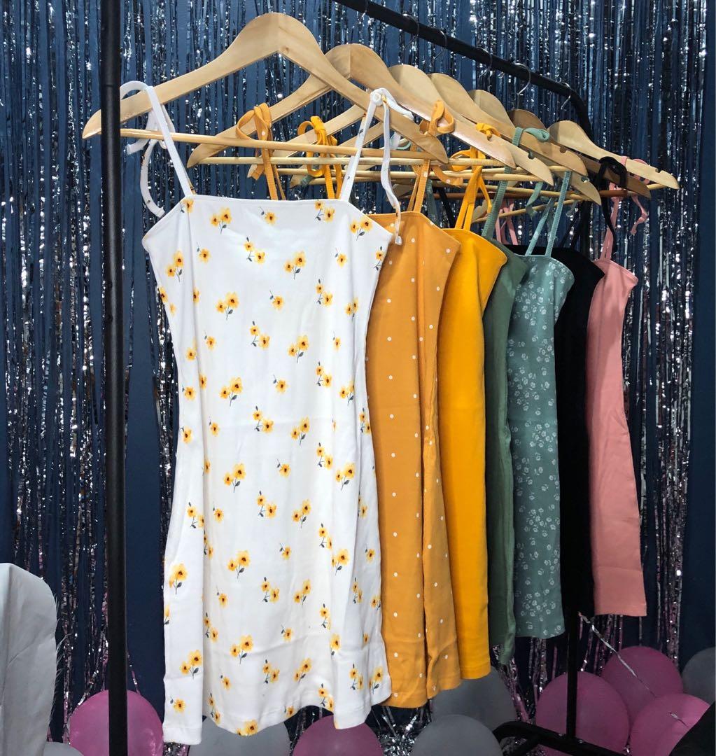 NEW Forever 21 Ribbed Self Tie Cami Dress Women s Fashion Dresses Sets Dresses on Carousell
