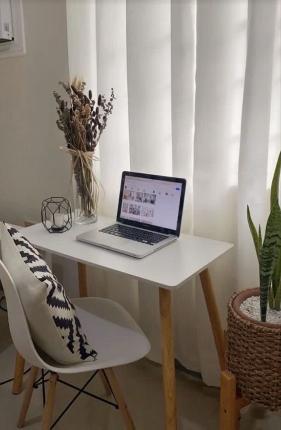 Set Nordic Office Desk Table Chair Home Furniture Furniture Fixtures Tables Chairs On Carousell