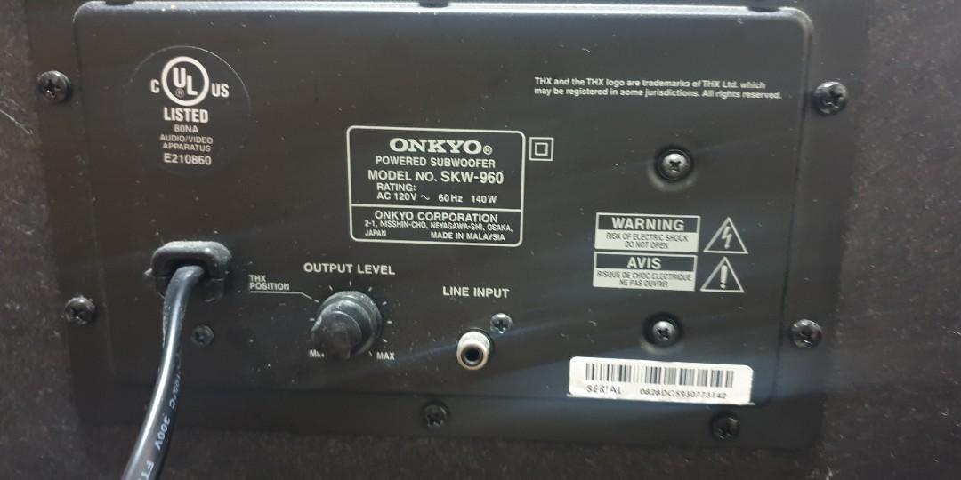 onkyo thx subwoofer