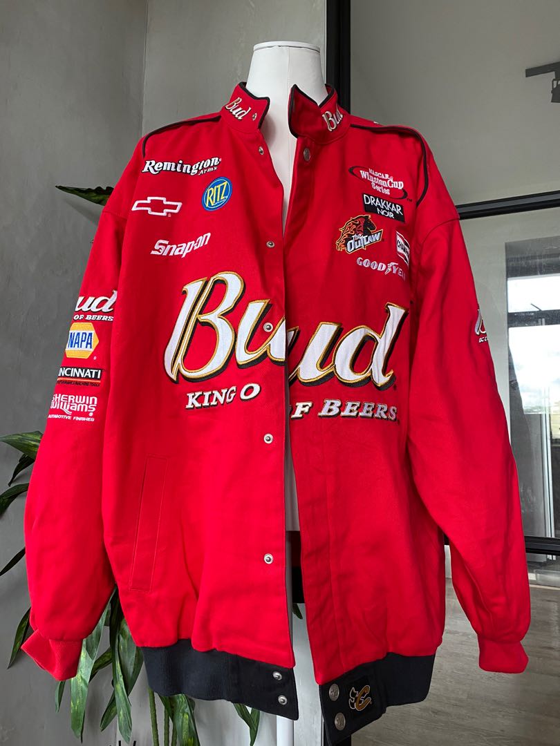 Oversized Budweiser NASCAR Jacket Women s Fashion Tops