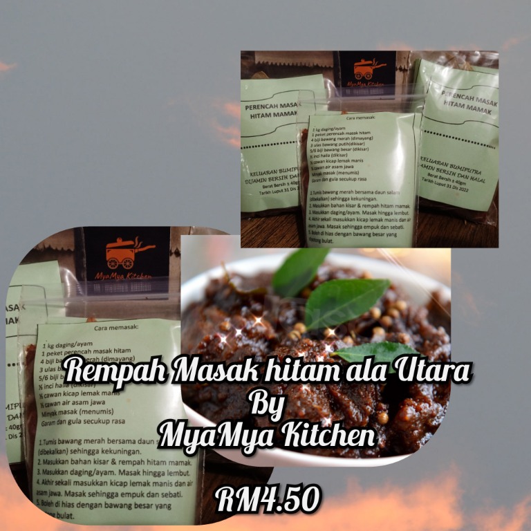 Perencah Masak Hitam Ala Mamak By Myamya Kitchen Food Drinks Local Delights Halal Local Delights Others On Carousell