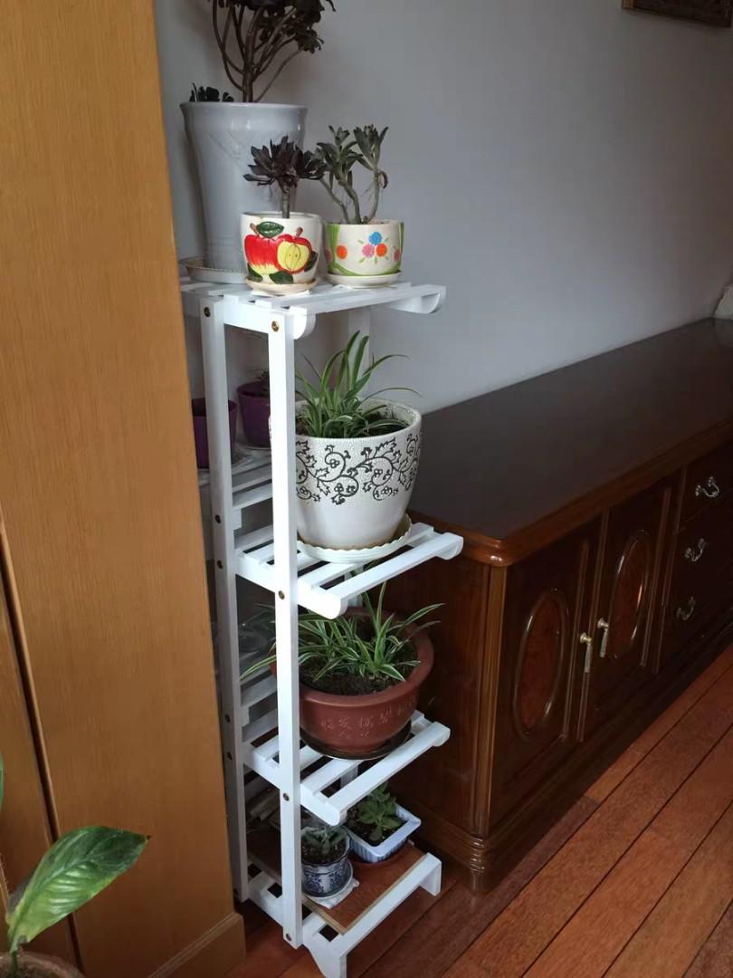 Plant Stand Rak Pokok Viral Kayu 100cm 120cm Home Furniture Gardening On Carousell
