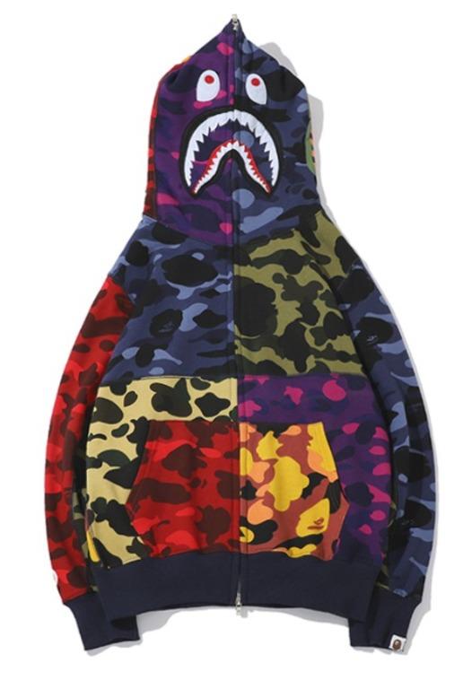 Bape shark mix camo top