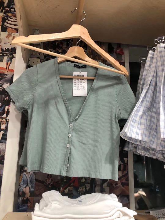 Brandy Melville/John Galt sage green Eden lace top!