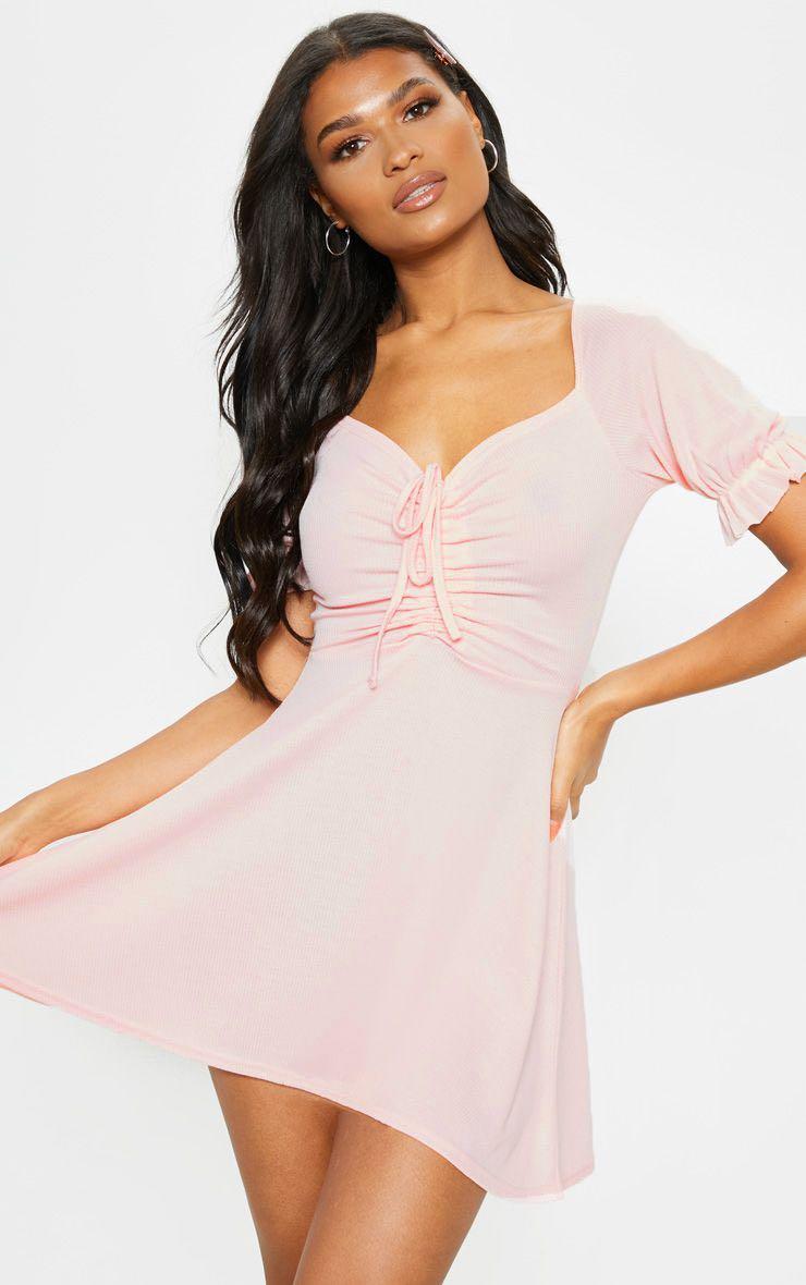 baby pink skater dress