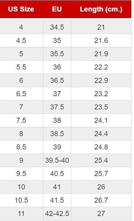 Sepatu Michael Mk Size Chart Shoes Chart Sepatu Michael Kors Chart