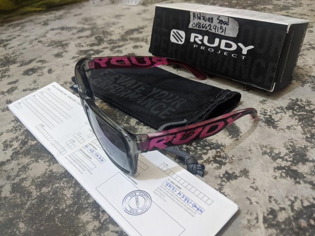 Rudy project spinhawk loud crystal ash logo Pink mutilaser vieolet