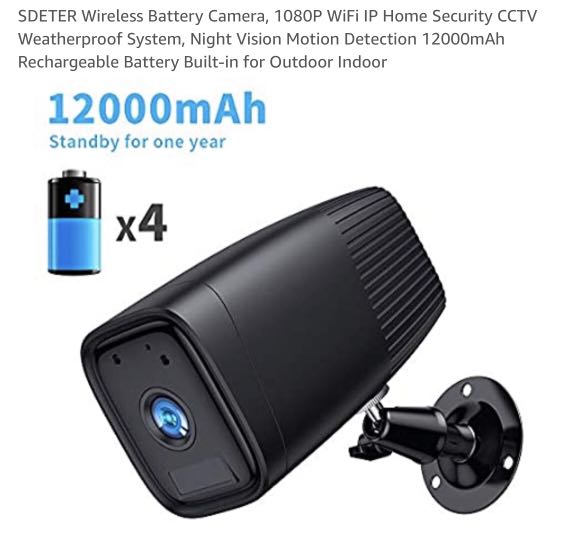Battery Sdeter A8 Camera SDETER Wireless Battery Camera 1080P WiFi