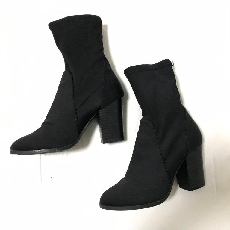Size 5 FOREVER21 Black High Ankle Stretch Boots (Category: Boots) located in Pasig City. Submitted by busybeee (Listing ID 1021312847, Image 2). Description: Just tried on but never worn. #makethebest1.