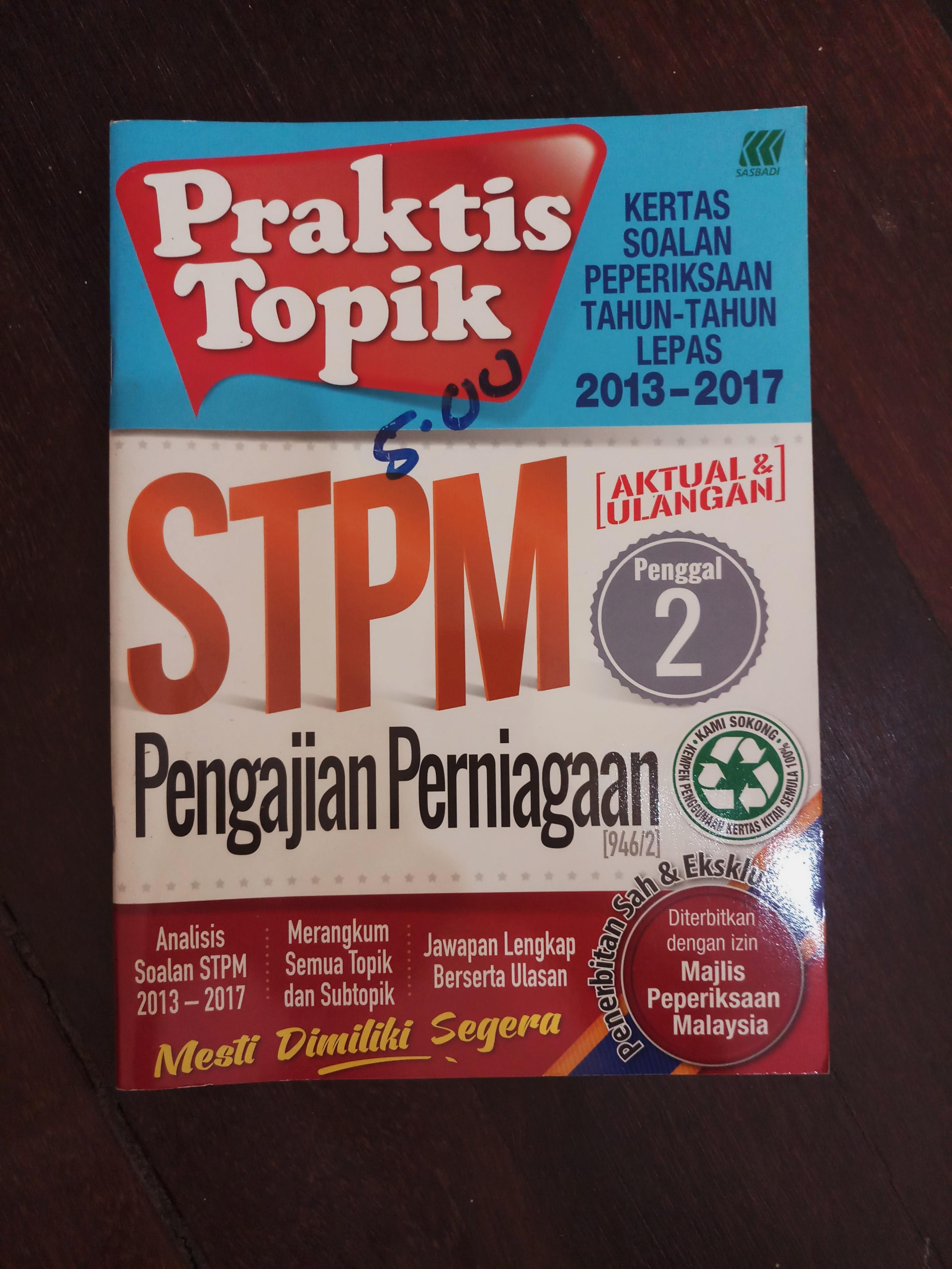 Stpm Praktis Topik Pengajian Perniagaan Sem 2 Books Stationery Books On Carousell
