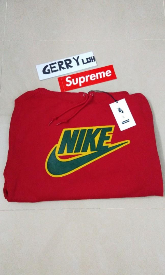 Autre Marque Nike x Supreme Hooded Sweatshirt in Red Cotton ref