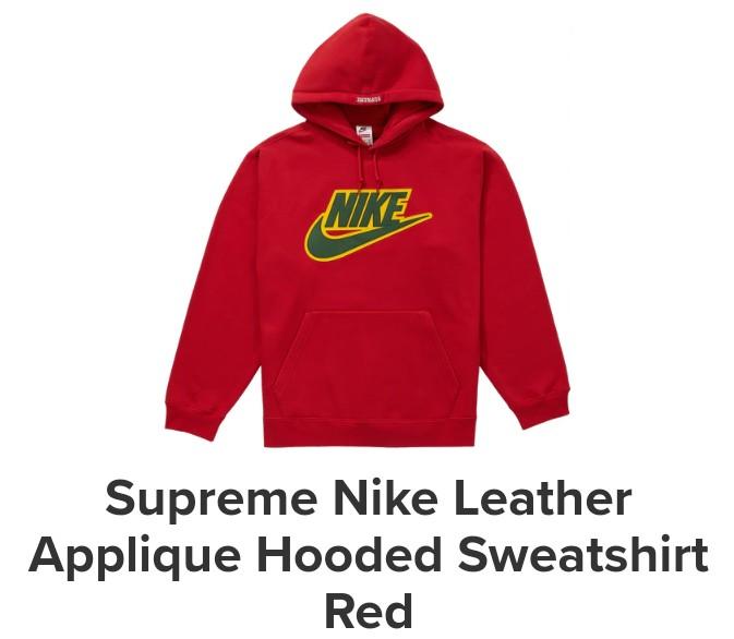 Supreme outlet leather hoodie