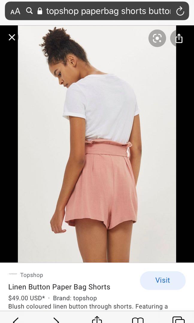 Paper bag shorts topshop hot sale